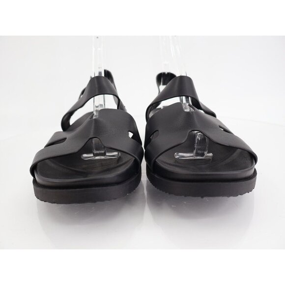 Steven Steve Madden Faun Sandals Womens 11 Black Strappy Wedge Comfy Vegan - Picture 3 of 14
